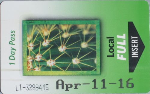 bus pass I used to take light rail to the house to shoot the videos on Monday April 11, 2016